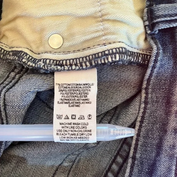 Free People Fishnet Skinny Jean in Tupelo Blue Size 26 With Button Fly - Picture 6 of 12